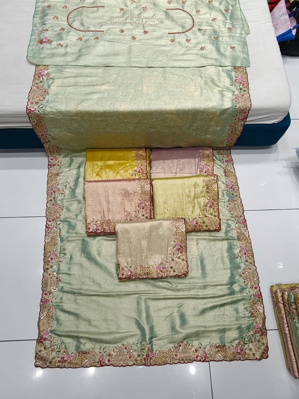 Sheen-Mist Organza Tissue Silk Saree