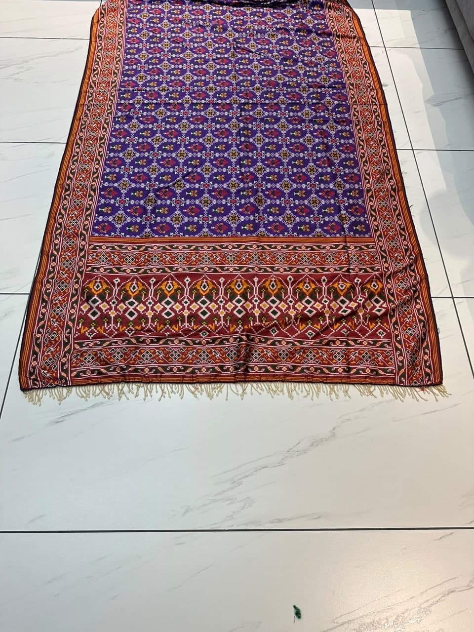 Amethyst Rajwadi Patola Silk Saree