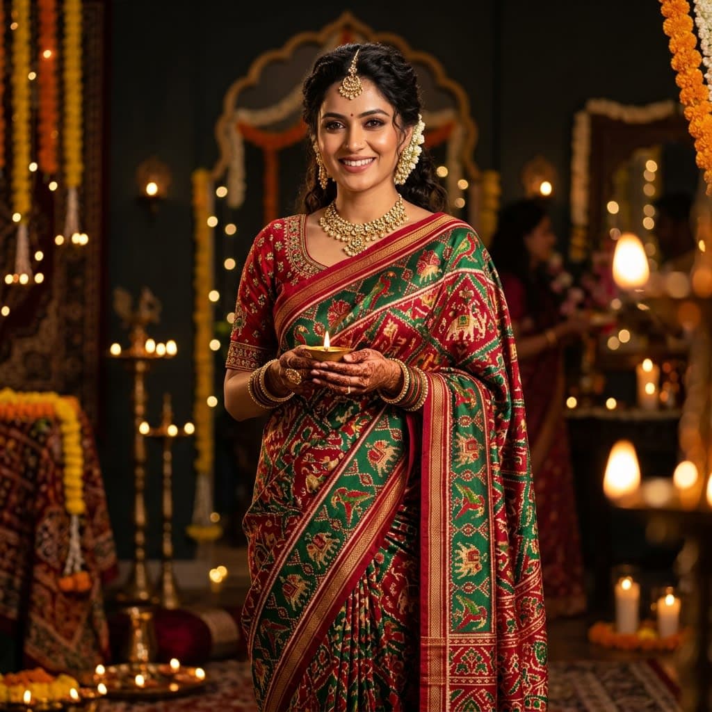 Banarasi Royal Gold Zari styled